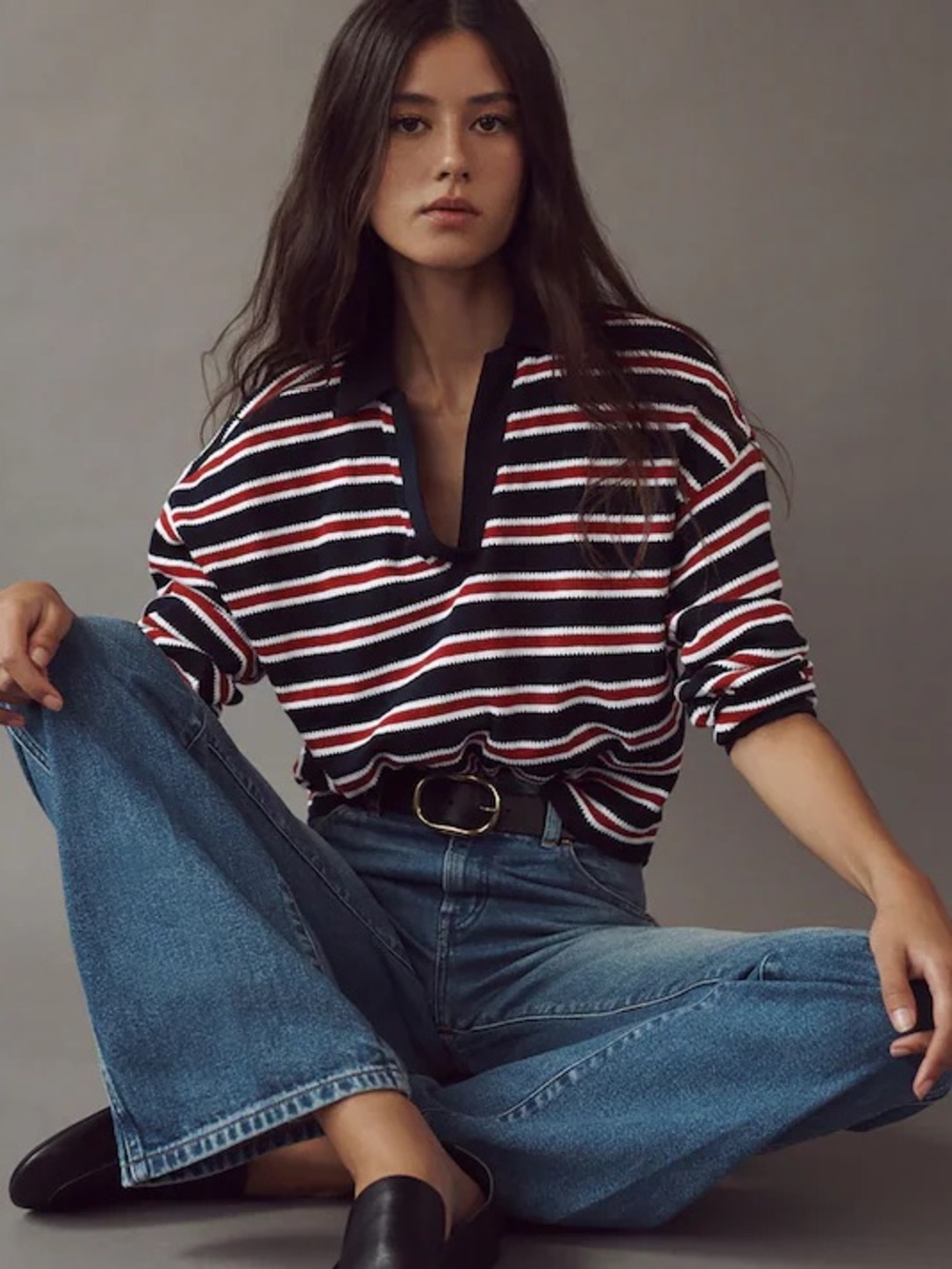 Madewell Relaxed Polo Shirt in Stripe - Picture 2 of 5